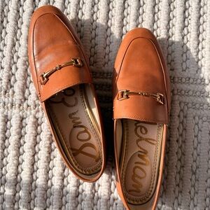 Sam Edelman Tan Loafers with Gold Accent